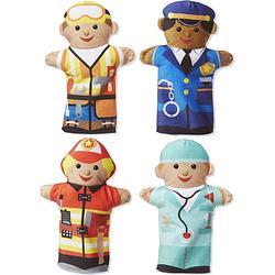 Foto van Melissa & doug handpoppen jolly helpers 4 poppen