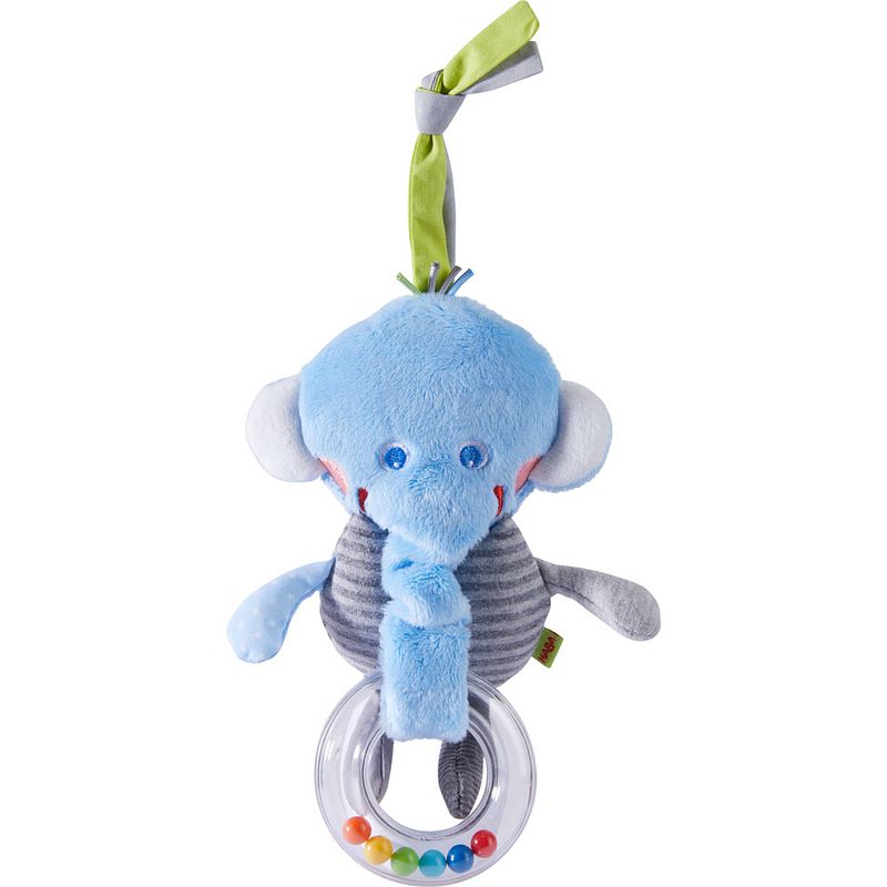 Foto van Haba hangfiguur olifant 30 x 10,5 cm katoen/polyester blauw