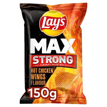 Foto van Lay's max strong hot chicken wings chips 150gr bij jumbo
