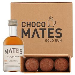 Foto van Mates gold chocomates 10cl rum + giftbox