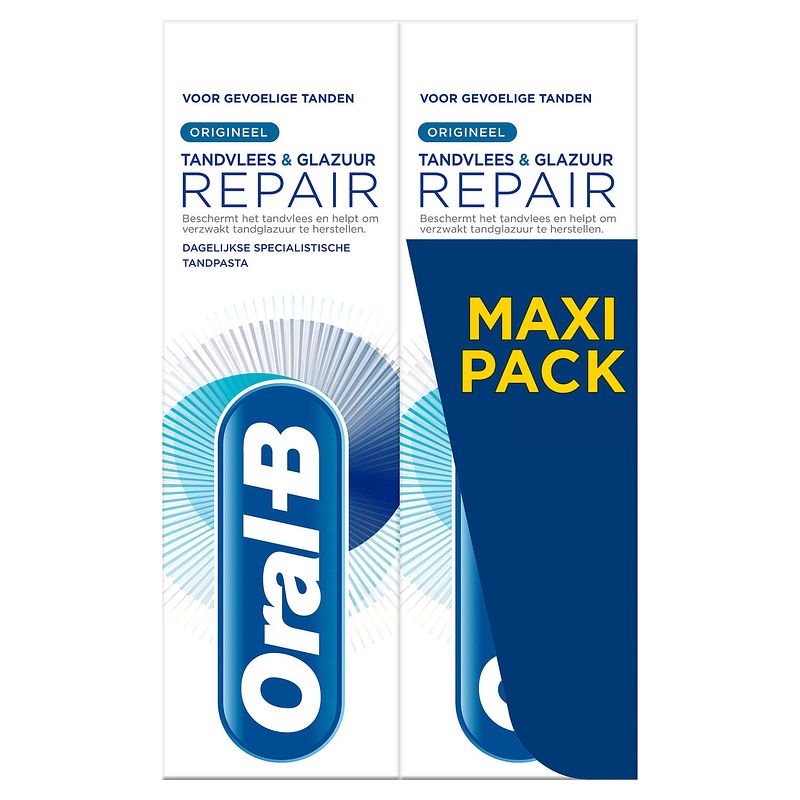 Foto van Oral-b tandpasta tandvlees & glazuur repair original - 2 stuks