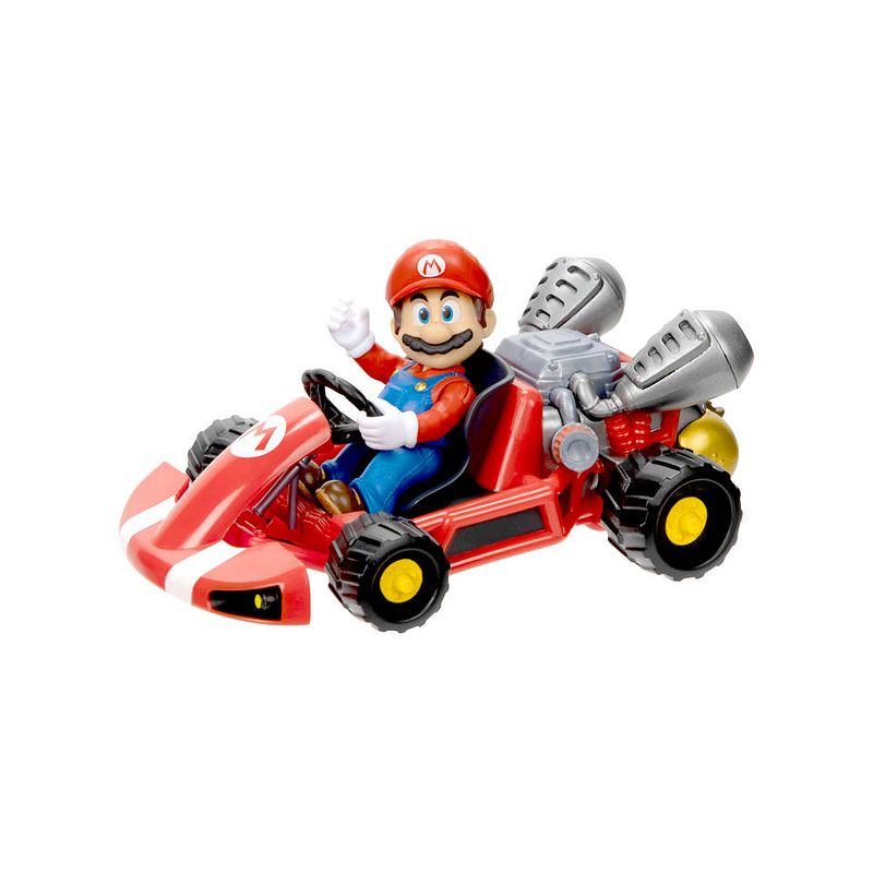 Foto van The super mario bros movie minifiguur met kart