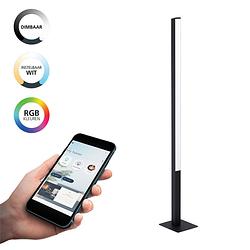 Foto van Eglo connect.z simolaris-z smart vloerlamp - 161,5 cm - zwart/wit