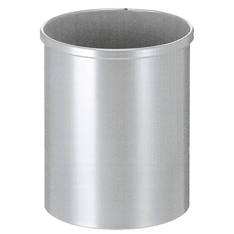 Foto van V-part - ronde papierbak 15 ltr - steel - zilver