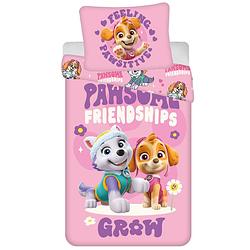 Foto van Paw patrol dekbedovertrek pawsome friendship - eenpersoons - 140 x 200 cm - polyester