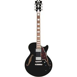 Foto van D'sangelico premier ss solid black semi-akoestische gitaar