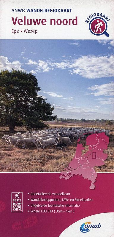 Foto van Veluwe noord - anwb - paperback (9789018046460)