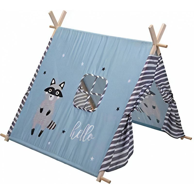 Foto van Home & styling speeltent junior 106 x 101 cm polyester blauw