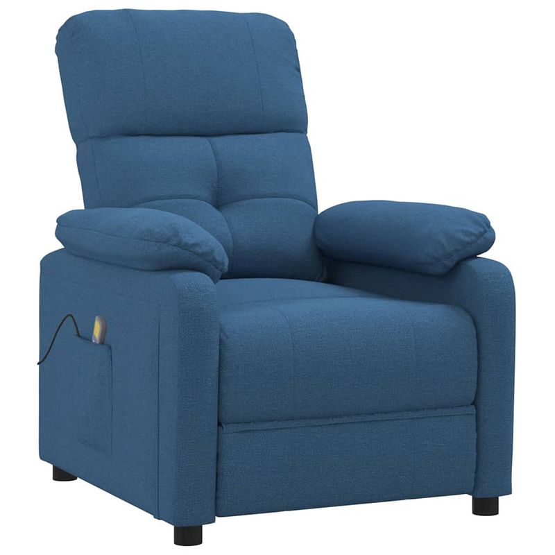 Foto van Vidaxl massagestoel stof blauw