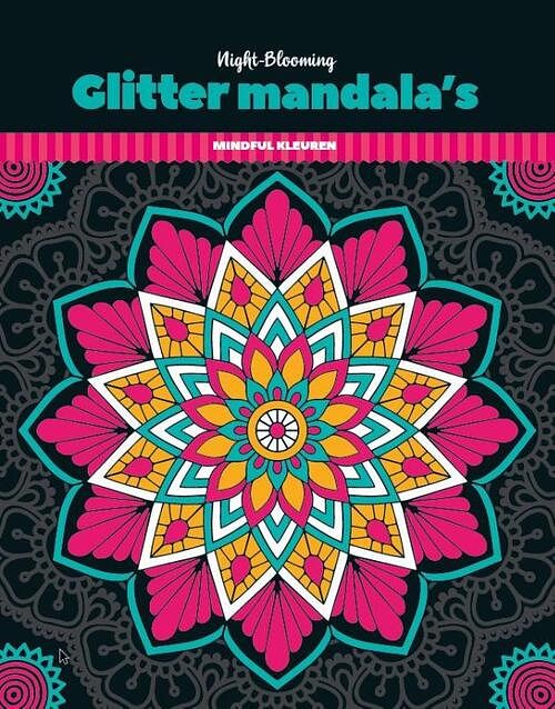 Foto van Glitterkleurboek mandala - night blooming - overig (8712048326395)