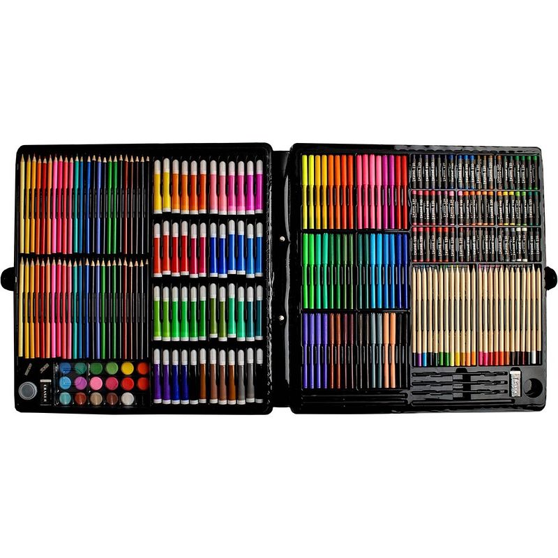 Foto van Professionele kleurpotloden - tekendoos 288 delig- schilderset 288 stuks in een koffer