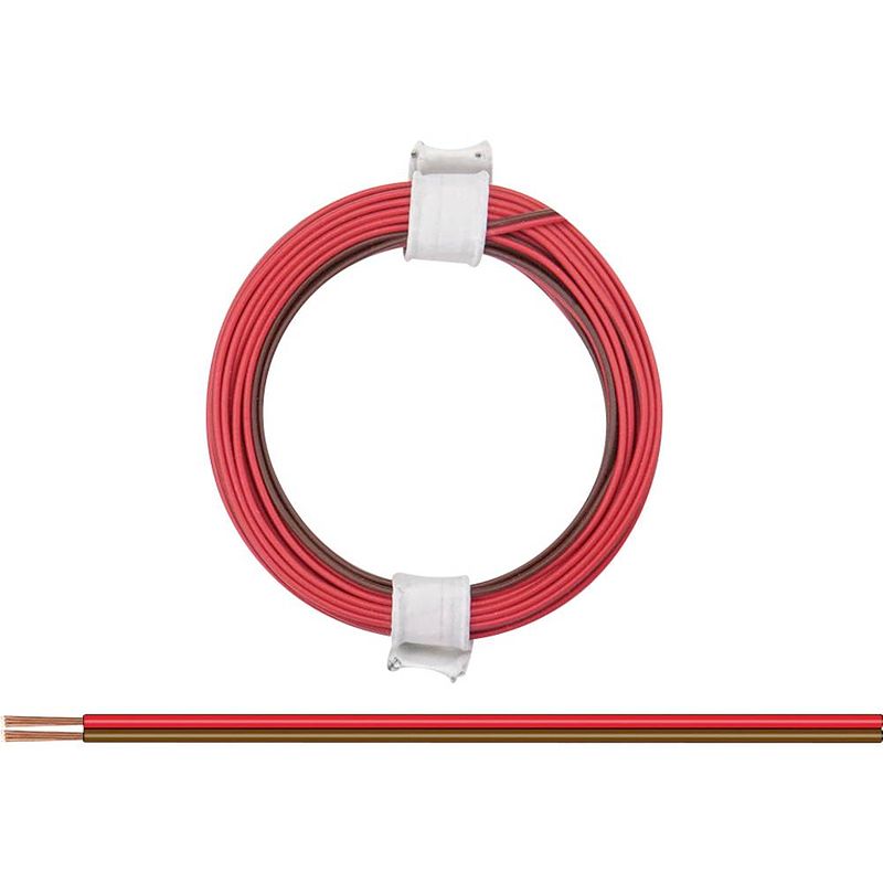 Foto van Donau elektronik 114-08 draad 2 x 0.08 mm² rood-bruin 5 m