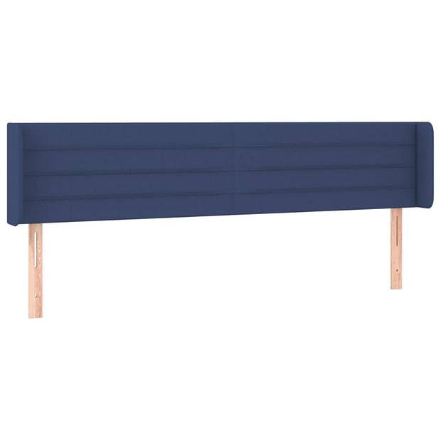 Foto van Vidaxl hoofdbord met randen 183x16x78/88 cm stof blauw