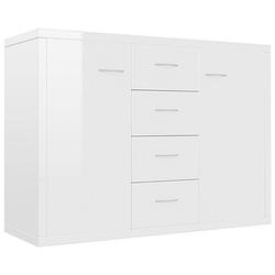 Foto van Vidaxl dressoir 88x30x65 cm spaanplaat hoogglans wit