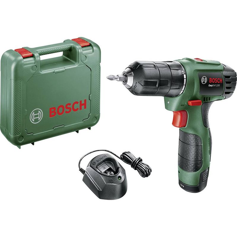 Foto van Bosch home and garden easydrill 1200 06039a210a accu-schroefboormachine 12 v 1.5 ah li-ion incl. accu, incl. koffer