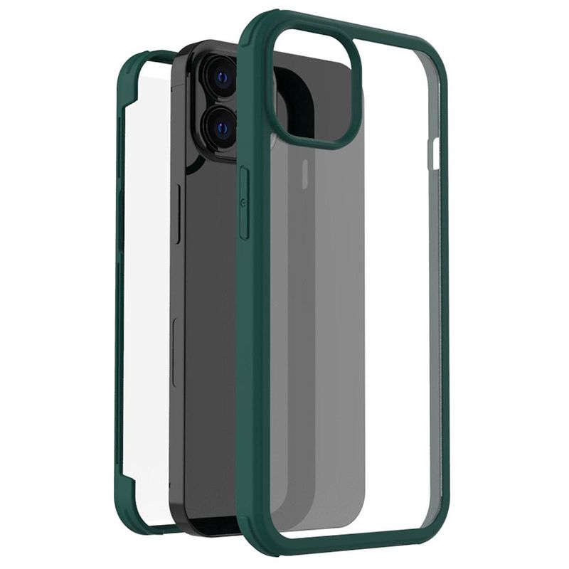 Foto van Accezz full protective cover voor apple iphone 13 pro telefoonhoesje groen