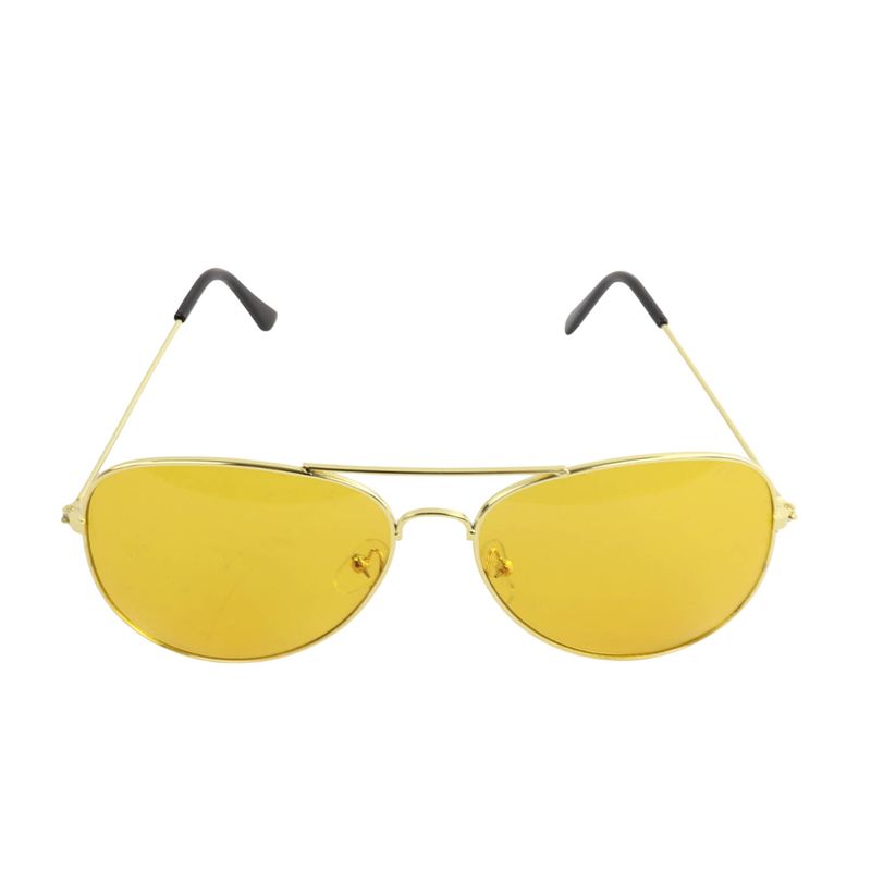 Foto van Orange85 nachtbril - pilotenbril - unisex - verbetert contrast - goud - zonnebrillen