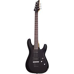 Foto van Schecter c-6 deluxe satin black elektrische gitaar