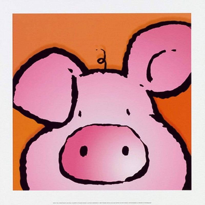 Foto van Jean paul courtsey - pig kunstdruk 30x30cm