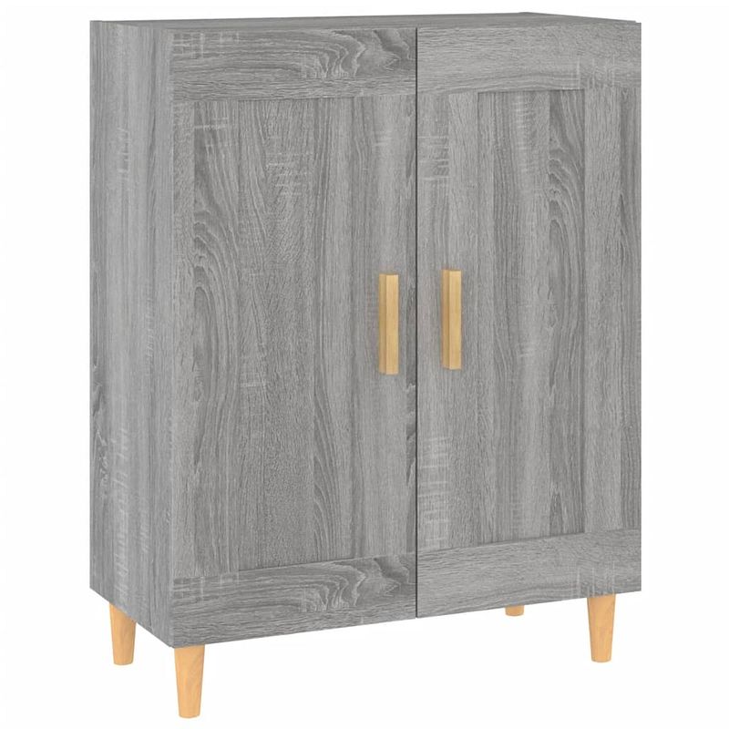 Foto van Vidaxl dressoir 69,5x34x90 cm bewerkt hout grijs sonoma eikenkleurig