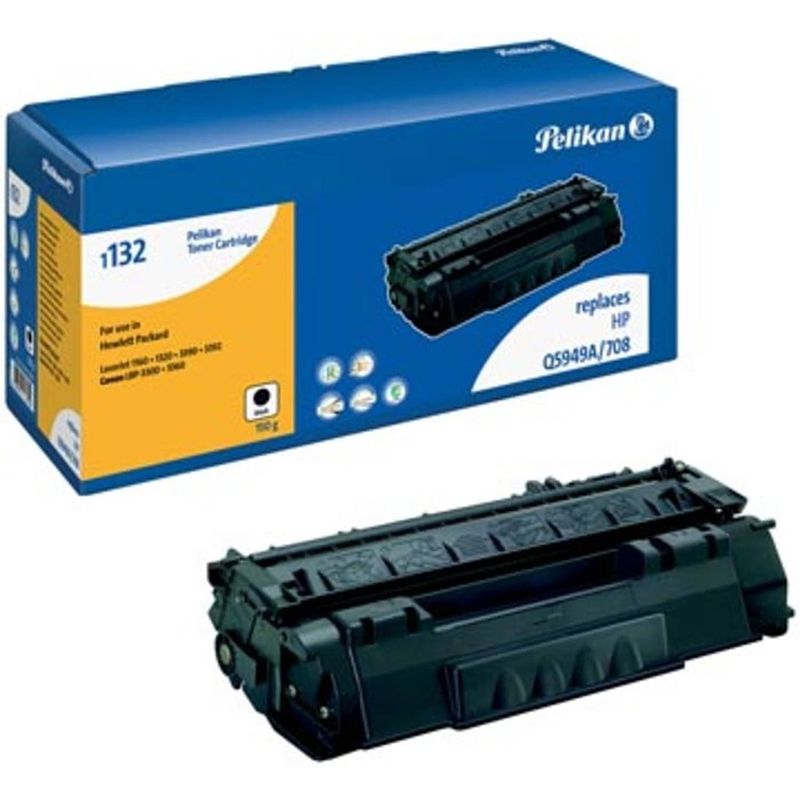 Foto van Pelikan toner zwart, 2500 pagina'ss voor hp 49a - oem: q5949a