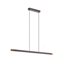 Foto van Eglo lisciana hanglamp - led - 87,5 cm - grijs/bruin/wit - dimbaar