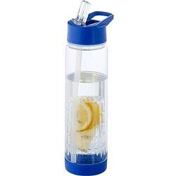 Foto van Blauwe drinkfles/waterfles met fruit infuser 740 ml - drinkflessen