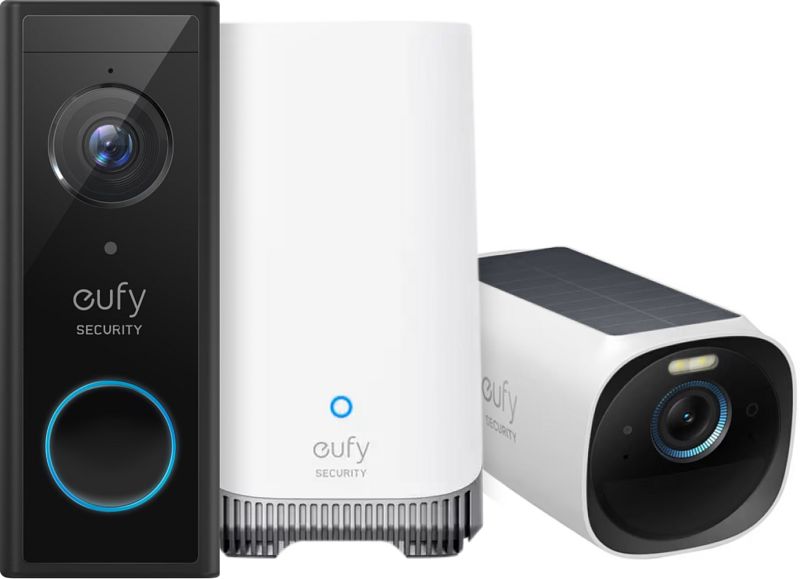 Foto van Eufycam 3 + eufy video doorbell e340 + homebase 3