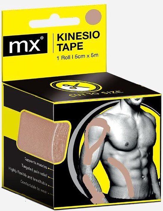 Foto van Mx health kinesio tape beige 5cmx5m