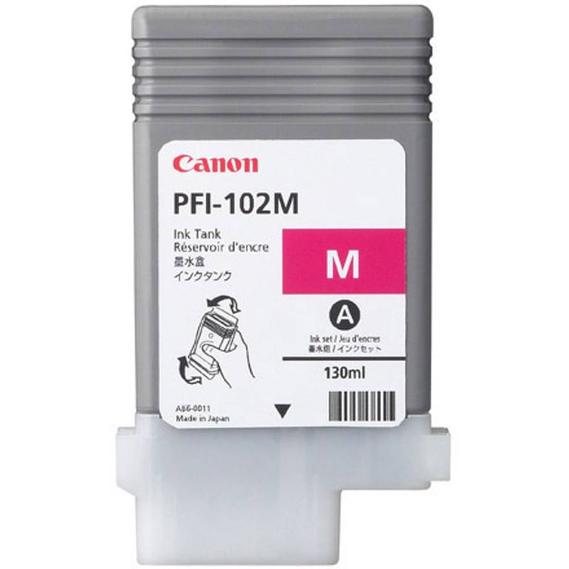 Foto van Canon cartridge pfi-102m origineel magenta 0897b001 cartridge