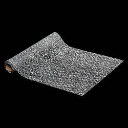 Foto van Atmosphera tafelloper - zilver glitter - 28 x 300 cm - polyester - tafellakens