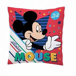 Foto van Disney kussen mickey mouse polyester 35 x 35 cm rood