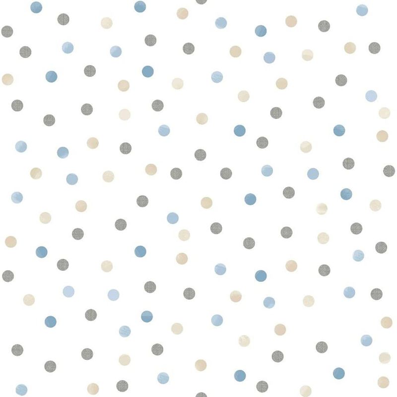 Foto van Noordwand behang mondo baby confetti dots wit/blauw/grijs/beige