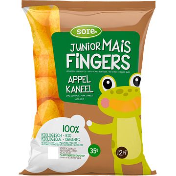 Foto van Sore junior mais fingers appel kaneel 12+ maanden 35g bij jumbo