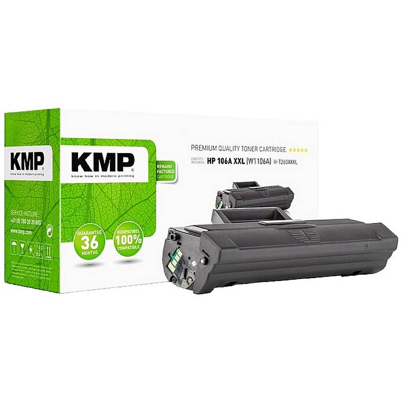 Foto van Kmp h-t260xl toner single vervangt hp 106a (w1106a) zwart 2500 bladzijden compatibel toner