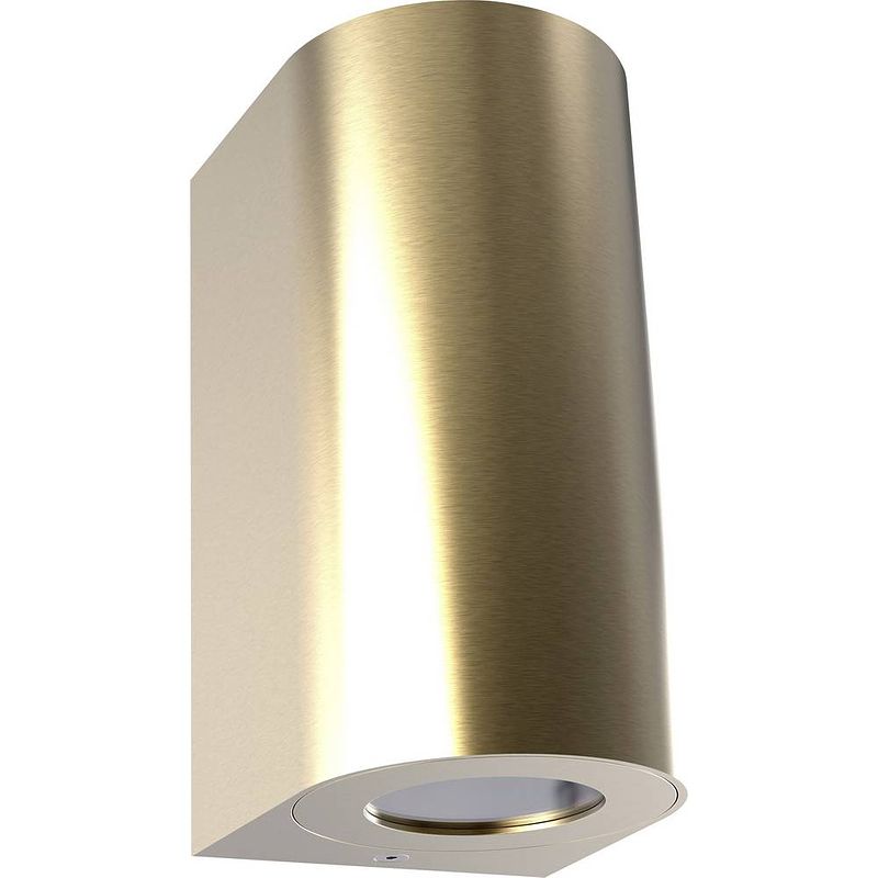 Foto van Nordlux canto maxi 2 49721035 buitenlamp (wand) gu10 56 w messing