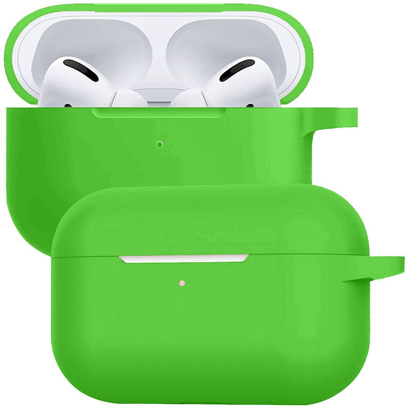 Foto van Basey siliconen hoesje geschikt voor airpods pro 2 case hoes - geschikt voor airpods pro 2 hoesje cover - groen