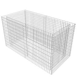 Foto van Vidaxl gabion plantenbak verhoogd 180x90x100 cm staal zilverkleurig