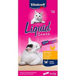 Foto van Vitakraft liquid snack met kip en taurine, 6 stuks bij jumbo