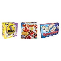 Foto van Spellenbundel - 3 stuks - dobble classic & rummikub & stef stuntpiloot