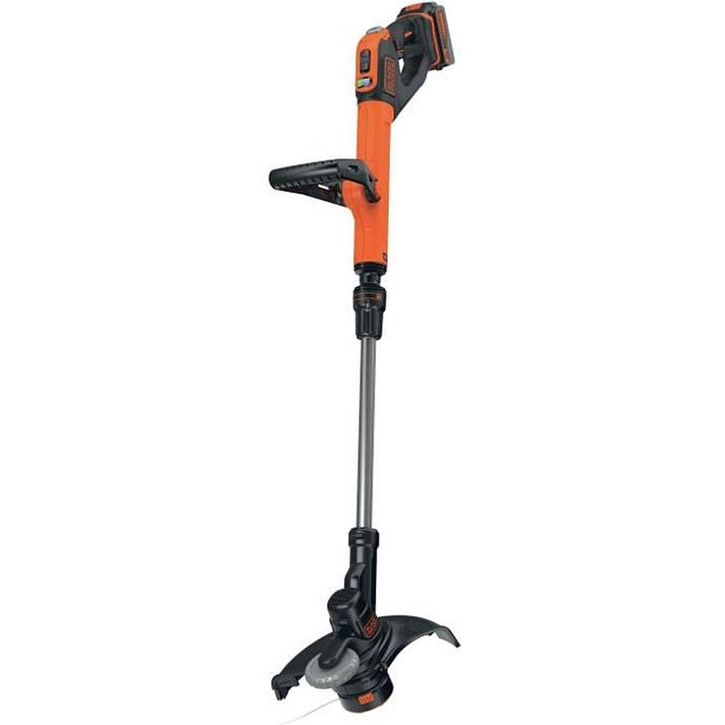 Foto van Black & decker powercommand 18v lithium snoerloze draadtrimmer van 30 cm - 4 ah - 1 batterij - 1 spoel 10 m - 1 oplader