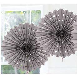 Foto van Honeycomb waaiers zilver 45 cm - hangdecoratie