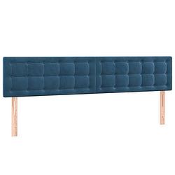 Foto van Vidaxl hoofdborden 2 st 100x5x78/88 cm fluweel donkerblauw