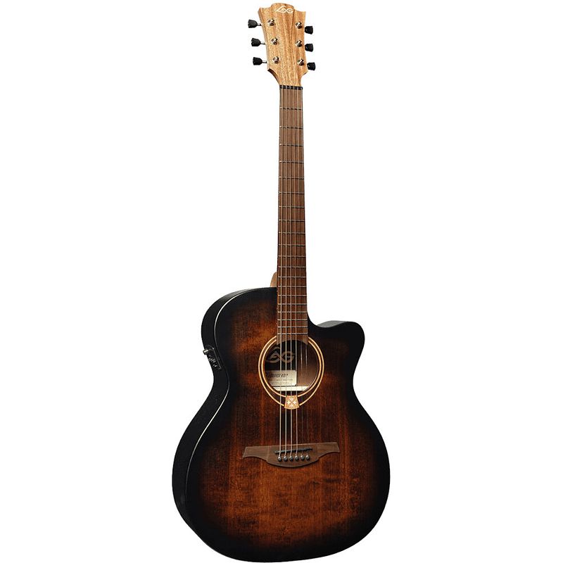 Foto van Lag guitars tramontane 70 t70ace black & brown elektrisch-akoestische westerngitaar