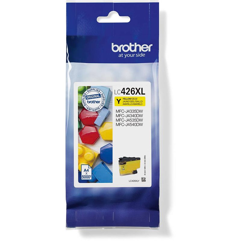 Foto van Brother inktcartridge, 5.000 pagina'ss, oem lc-426xly, geel 5 stuks