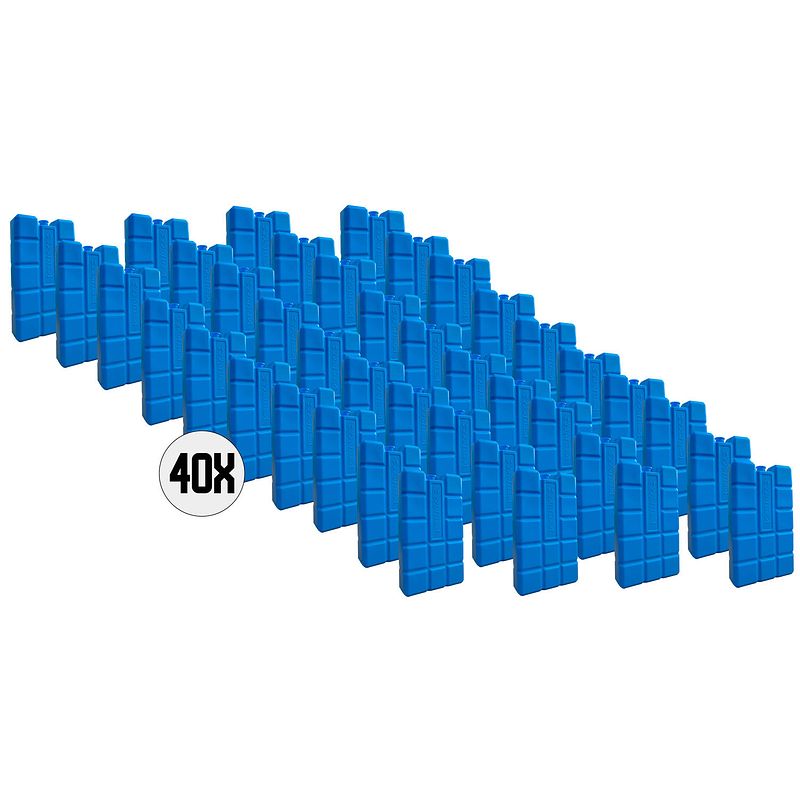 Foto van Dula koelelementen - blauw - 40 stuks - 400 gram - 16x9x3,2cm