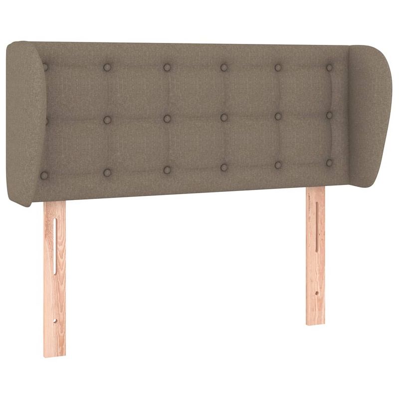 Foto van Vidaxl hoofdbord met randen 103x23x78/88 cm stof taupe