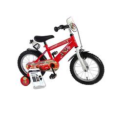 Foto van Volare kinderfiets disney cars - 14 inch - met bidonhouder - inclusief ways bandenplakset