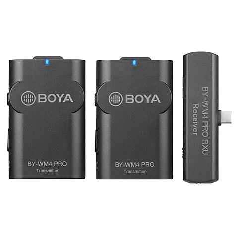 Foto van Boya 2.4 ghz duo lavalier microfoon draadloos by-wm4 pro-k6 voor android