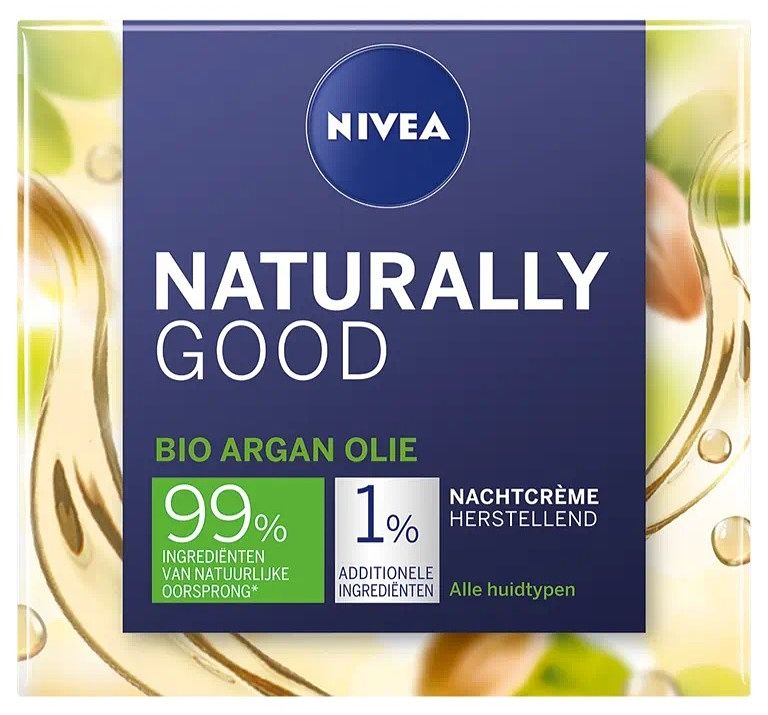 Foto van Nivea naturally good nachtcrème argan olie